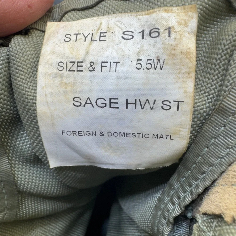 US Military Combat Boots Mens 5.5W Green Vibram Steel Toe SAGE HW ST S161